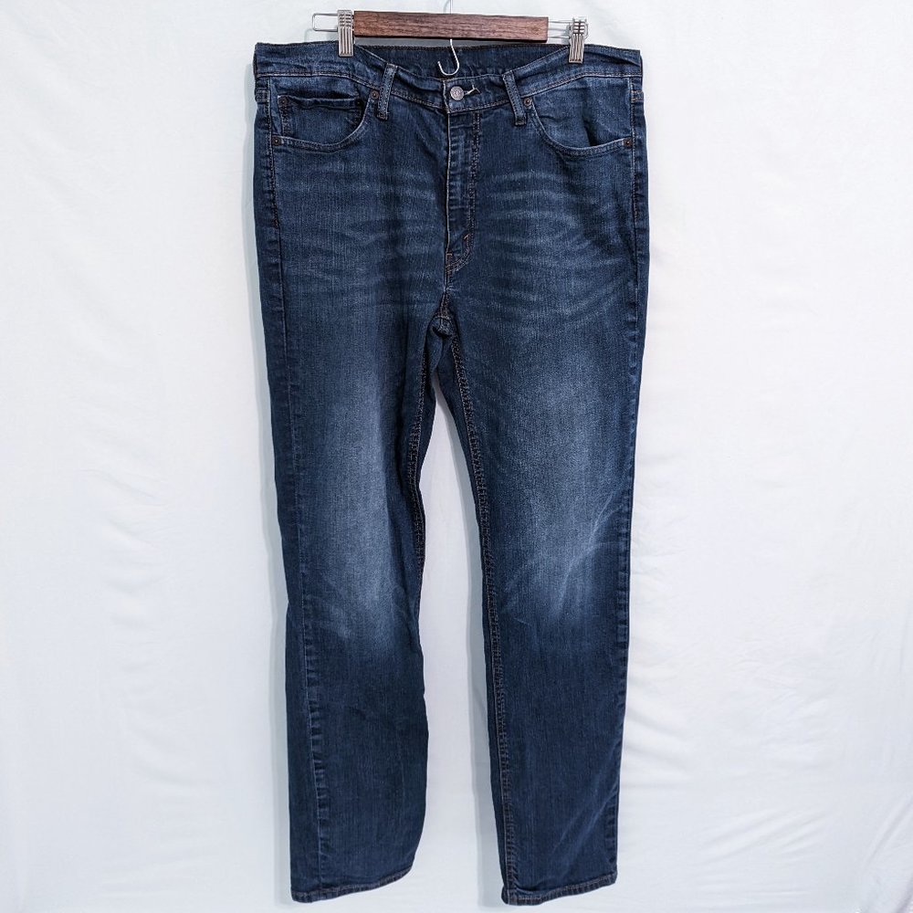 Levi 541 Mens Jeans Blue Cotton Denim Medium Wash Straight Leg Zipper Fly 37x36